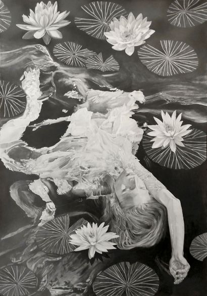 Ophelia - a Paint Artowrk by Sandrine Borgniet Roelens